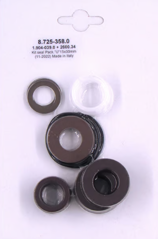 LP & HP Seal Kit; U-Seal 15mm