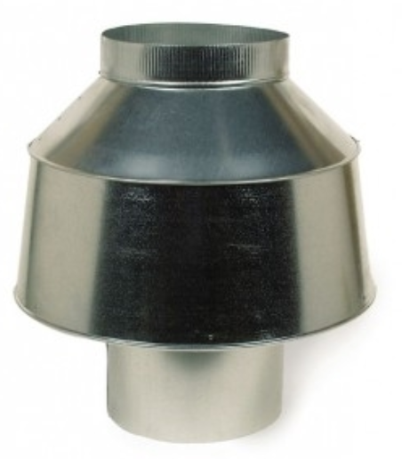 8" Draft Diverter, 24GA Galvanized