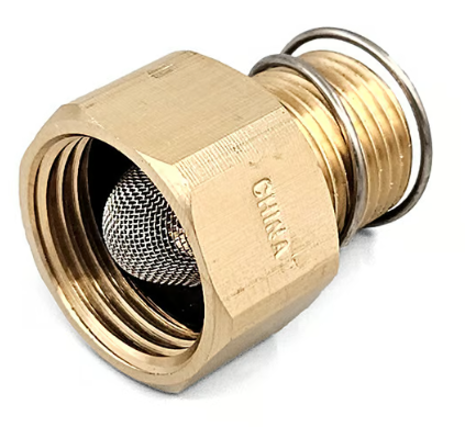 3/8" MNPT x 3/4" FGH Swivel w/ Strainer