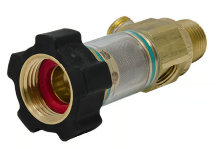 In-Line Filter; 1/2" NPT x 3/4" GH w/ 1/4" Bypass