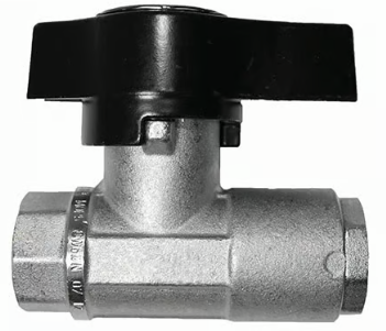 Shut-Off Ball Valve, 3/8″ F x F 3000 PSI, Nickel-Plated Brass