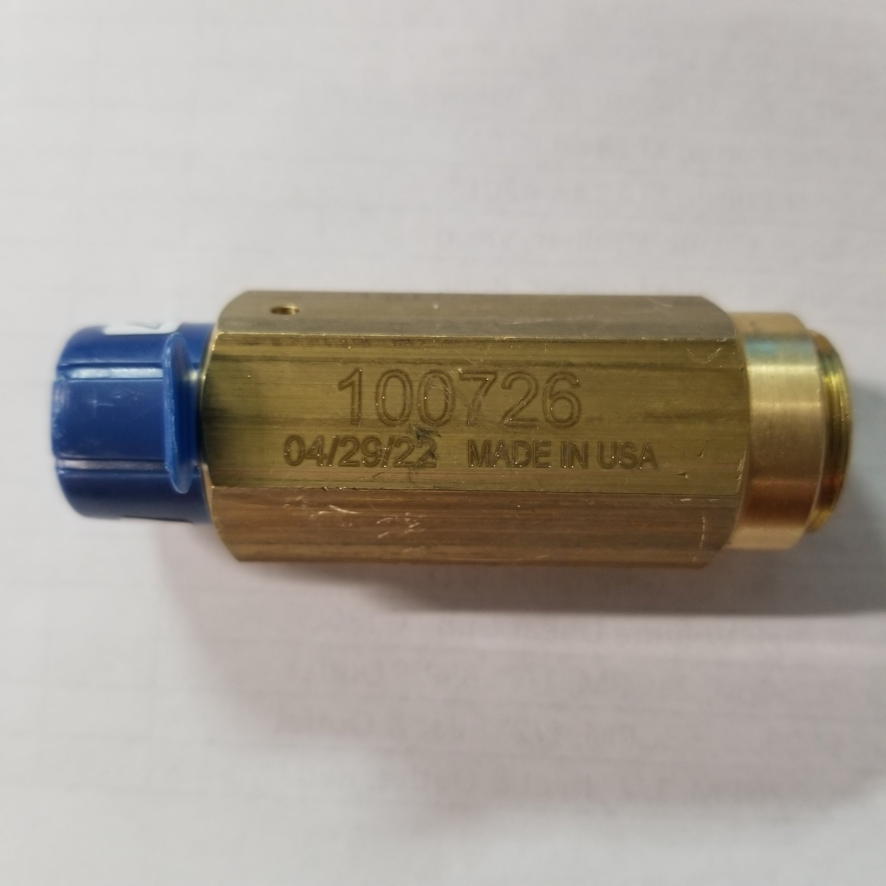 Safety Relief Valve; 6GPM, 6000psi Canvac Systems Inc