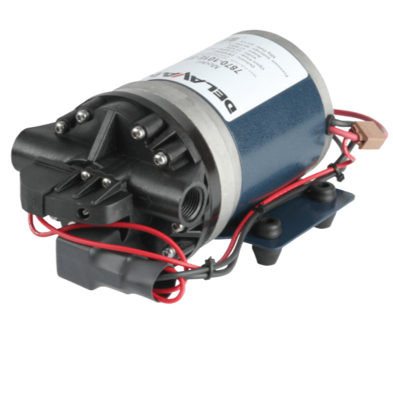 Delavan 12V On Demand Pump; 7gpm, 50psi, QA Ports (7971-101E-SB)