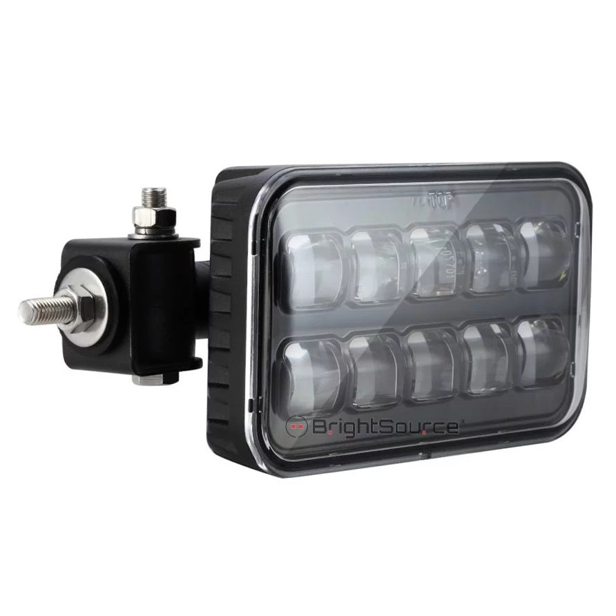 Work Light; 6" Rectangle, Zero Glare, Reverse/Work, 60W