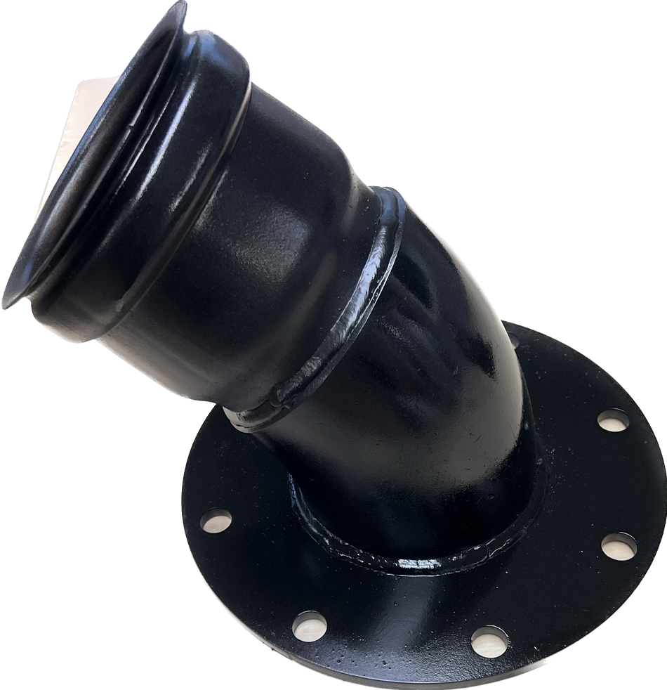 Load Port Elbow - ANSI Flange 45° x Female Bush Hog Adapter