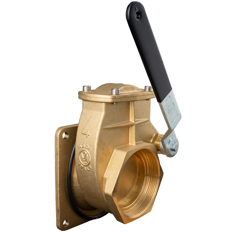 Gate Valve; QA Brass 4-Bolt Flange x FNPT