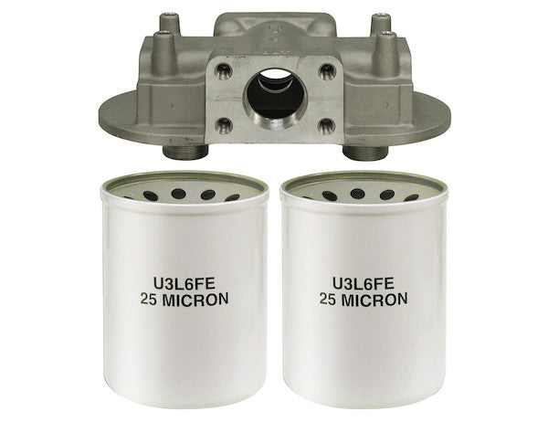 Filter Assembly; Double, 10 Micron, 90GPM, 25psi Bypass