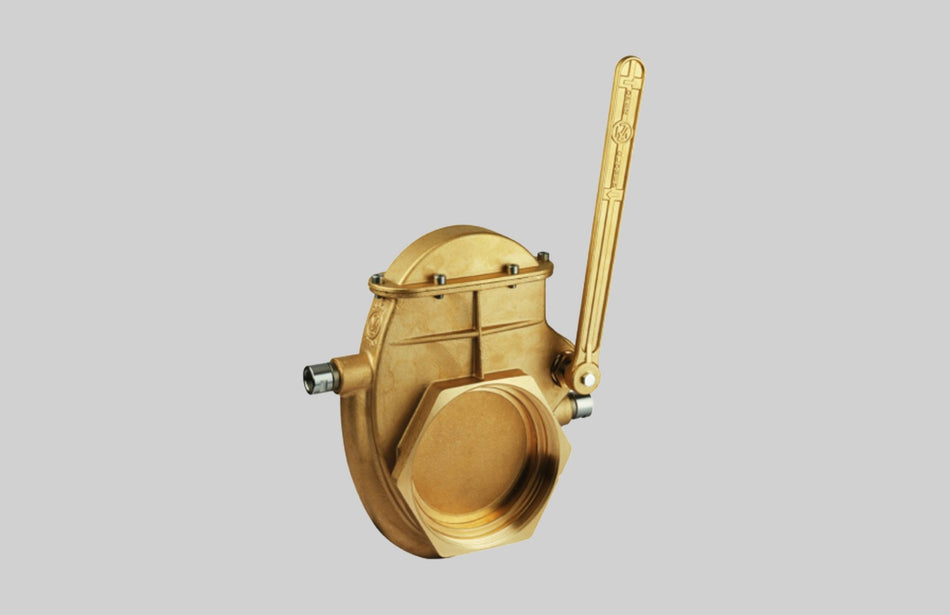 Gate Valve; 4" QA Brass, FNPT x FNPT c/w Heat Sleeve