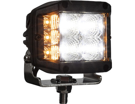 Buyers 4 Inch Wide LED Flood Light With Strobe - Square Lens