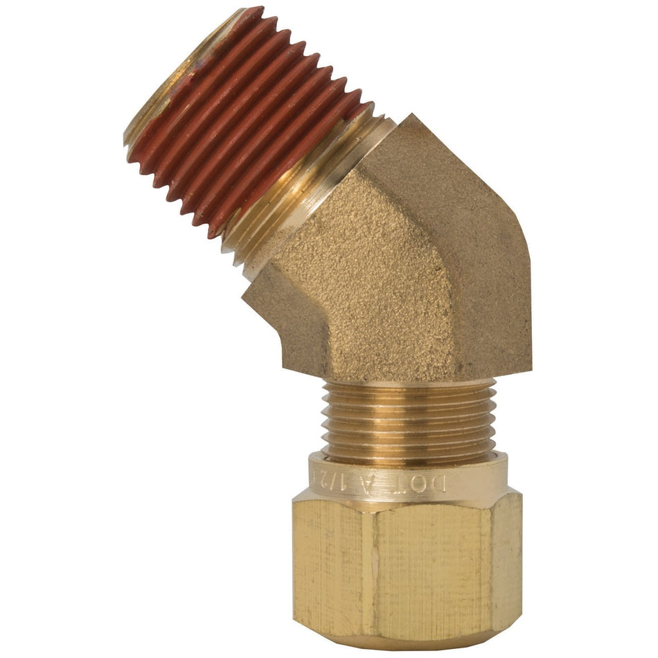 D.O.T. Comp. Air Brake 45°; ⅜"TUBE-¼"MNPT