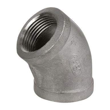 Pipe Elbow;1/2" NPT 45°, St.St.