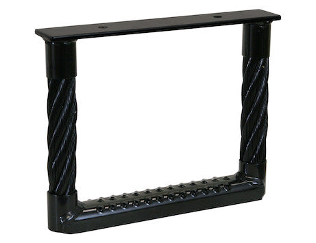 SKU #3243 - Black Powder Coated Cable Type Truck Step - 15 X 12 X 1.38 Inch Deep