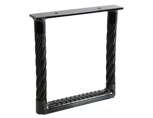 SKU #3241 - Black Powder Coated Cable Type Truck Step - 12 X 12 X 1.38 Inch Deep