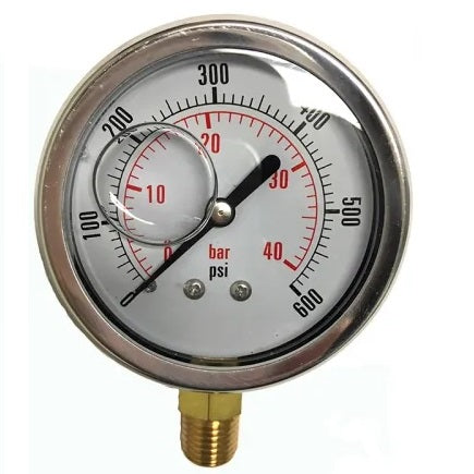 Gauge; 2½" 0-600psi; ¼"NPT(Bottom Mount)